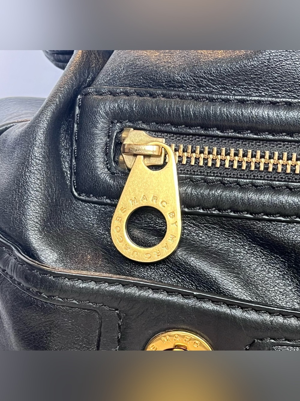 MARC BY MARC JACOBS Totally Turnlock Faridah Black Leather Hobo Bag - Picture 8 of 16
